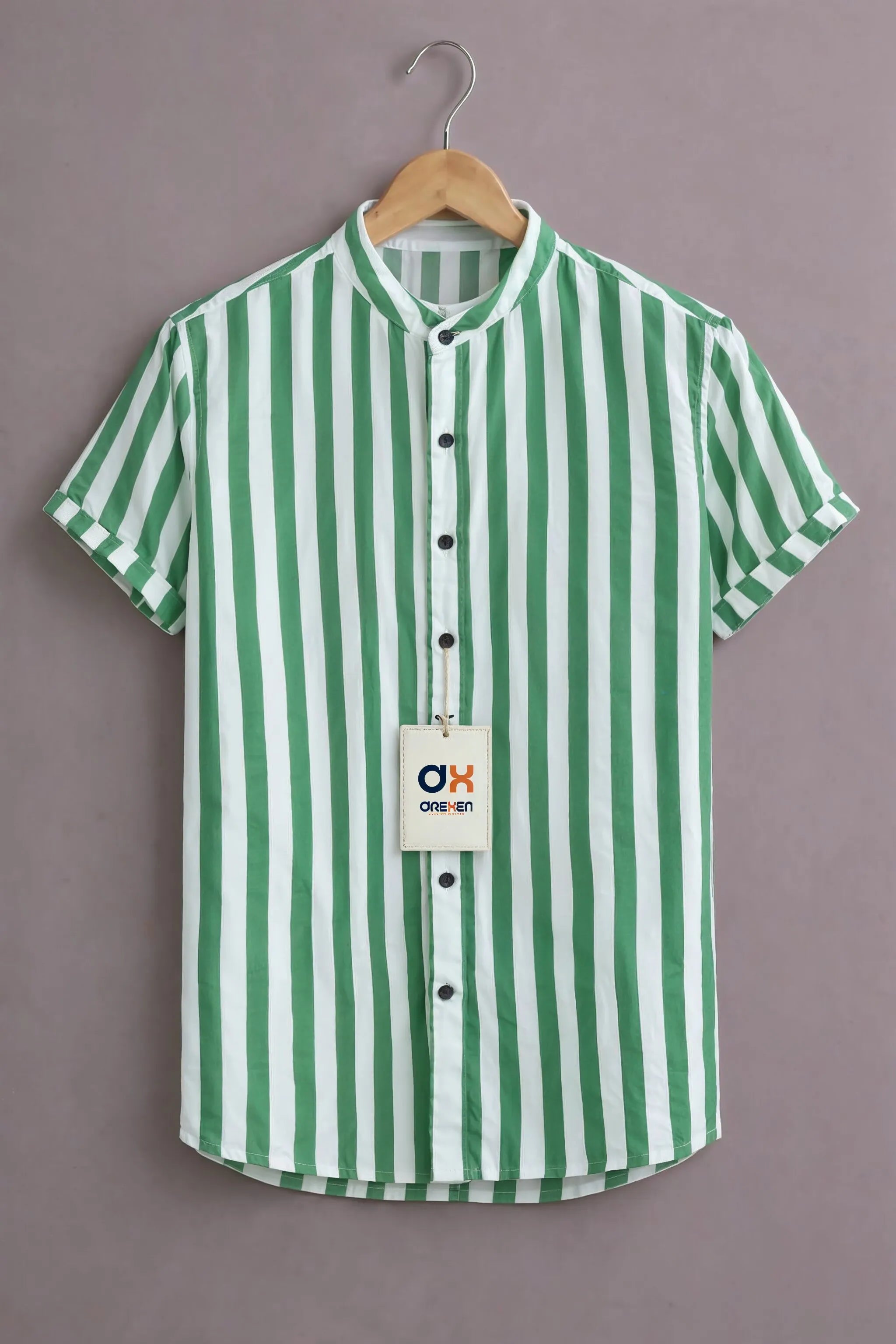 Emerald Vertical Stripe Luxe Shirt