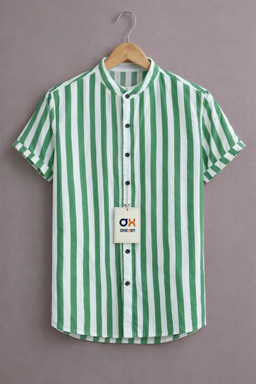 Emerald Vertical Stripe Luxe Shirt