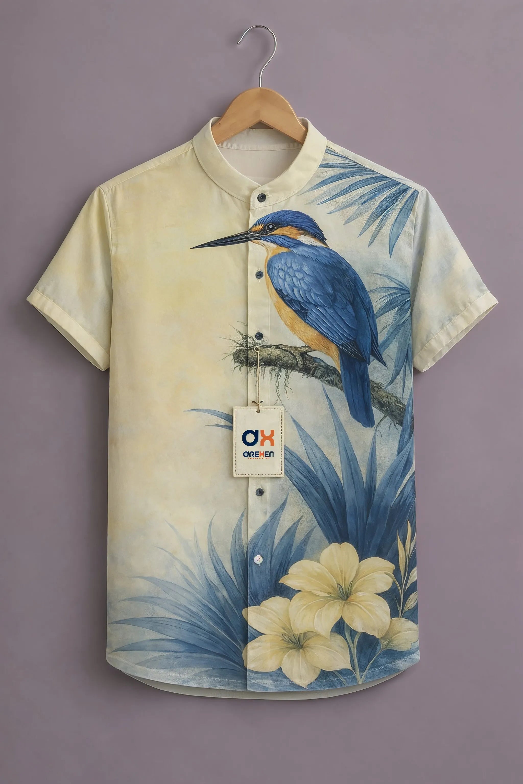 Azure Bird Art Luxe Shirt