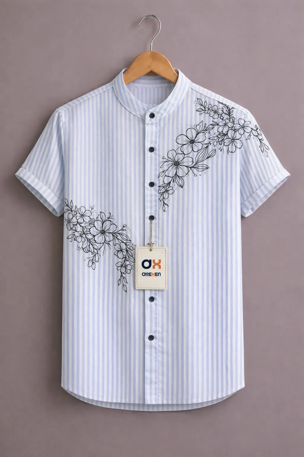 Skyline Floral Stripe Premium Shirt