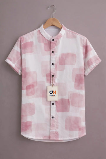 Blush Breeze Abstract Luxe Shirt