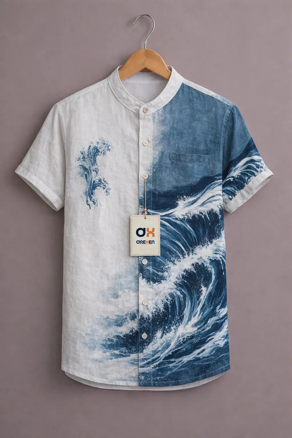 Ocean Crest Split Panel Luxe Shirt