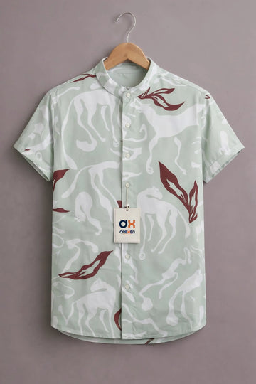 Sage Wild Luxe Print Shirt