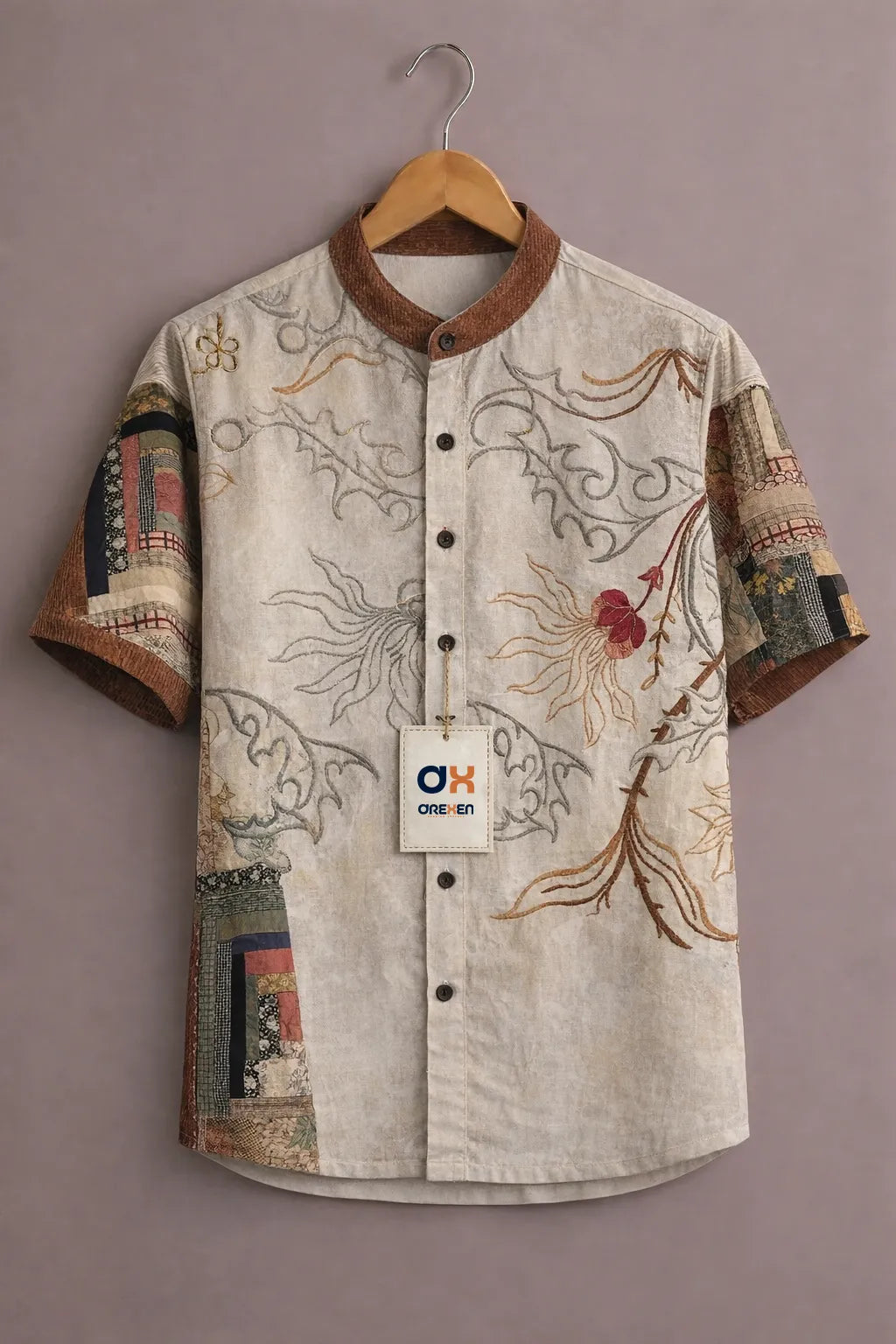 Ivory Artisan Patchwork Luxe Shirt
