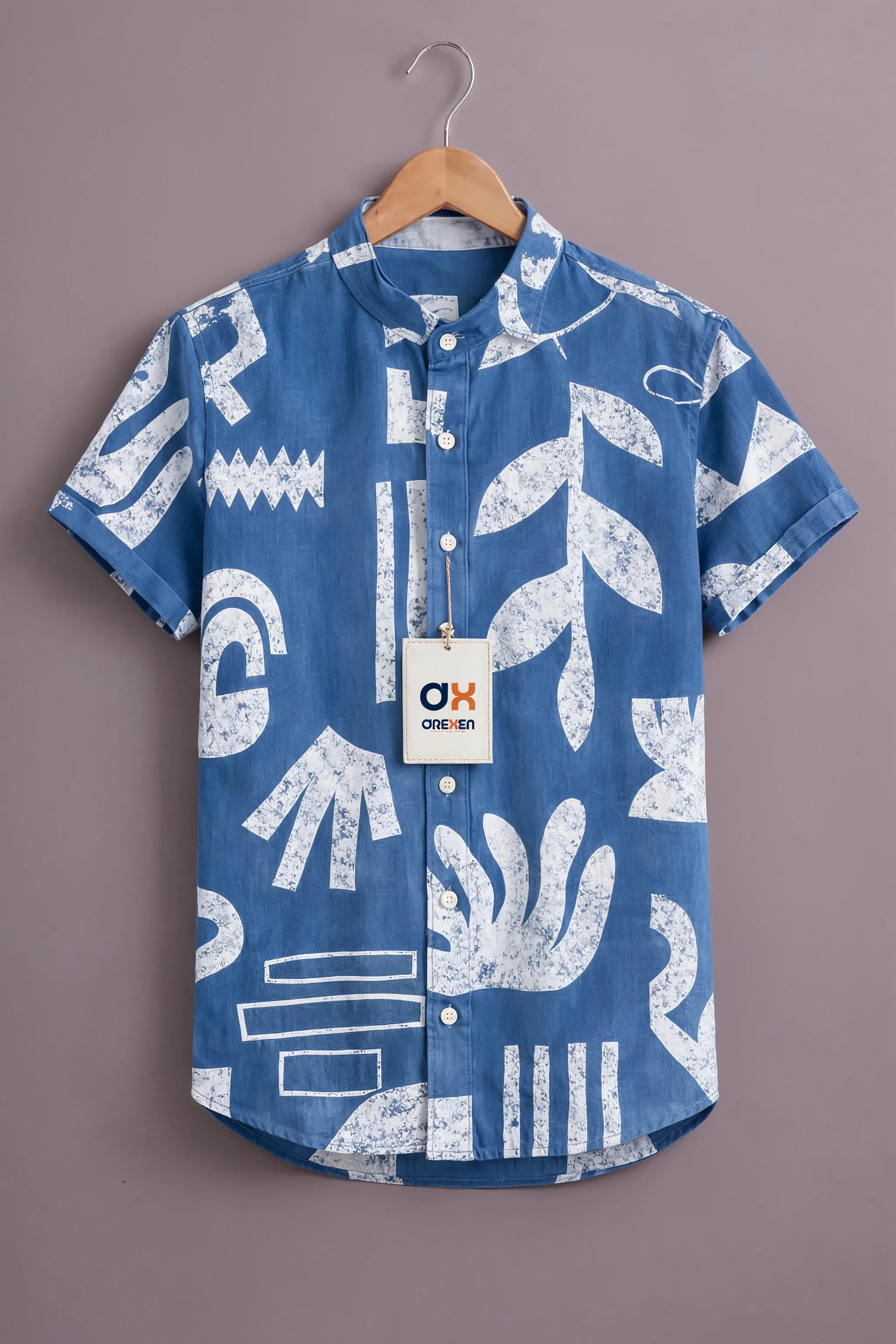 Indigo Abstract Luxe Print Shirt