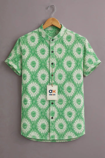 Mint Ethnic Bloom Luxe Shirt