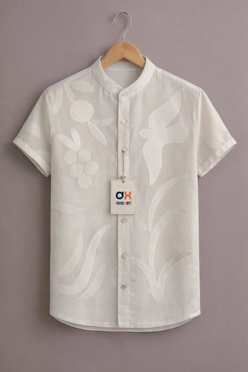 Ivory Whisper Minimal Luxe Shirt