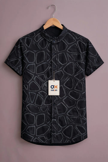 Midnight Geo Abstract Luxe Shirt