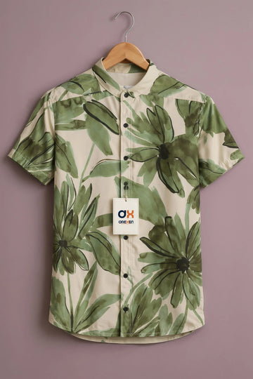 Olive Bloom Resort Luxe Shirt