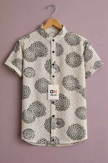 Ivory Olive Ethnic Luxe Shirt