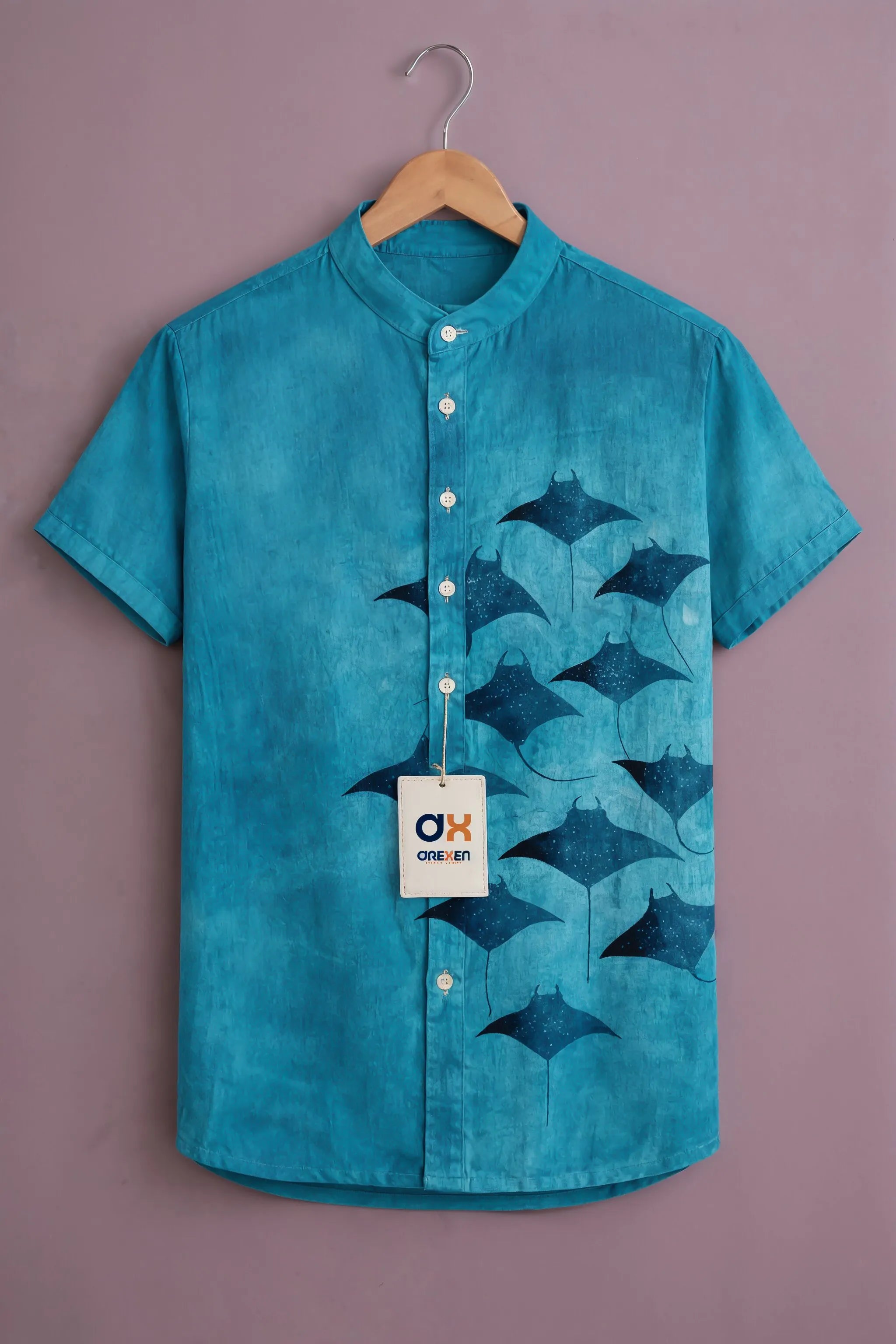 Ocean Wave Print Shirt