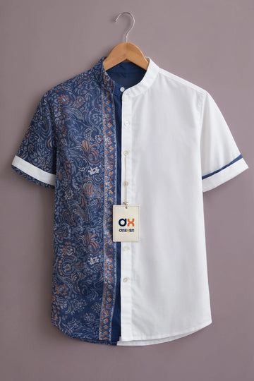 Royal Split Paisley Luxe Shirt