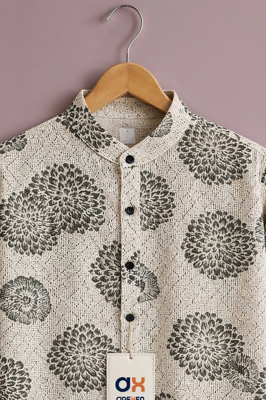 Ivory Olive Ethnic Luxe Shirt