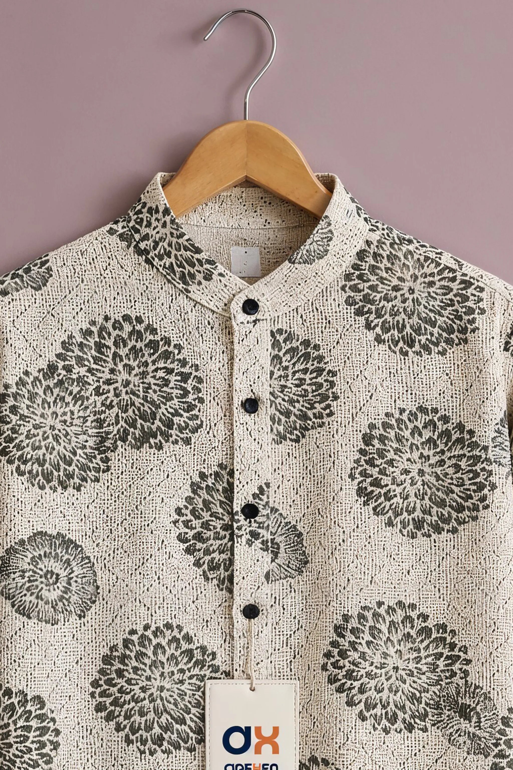 Ivory Olive Ethnic Luxe Shirt