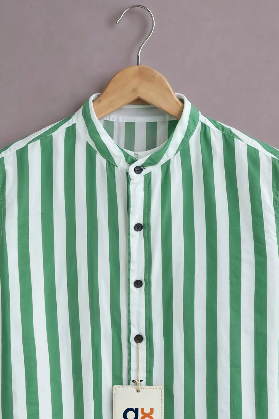 Emerald Vertical Stripe Luxe Shirt