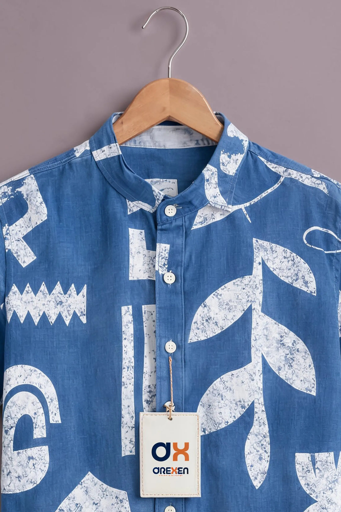 Indigo Abstract Luxe Print Shirt