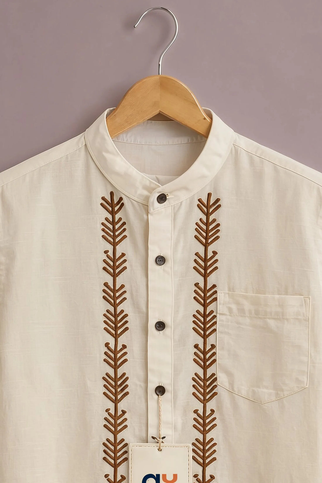 Ivory Artisan Luxe Embroidered Shirt
