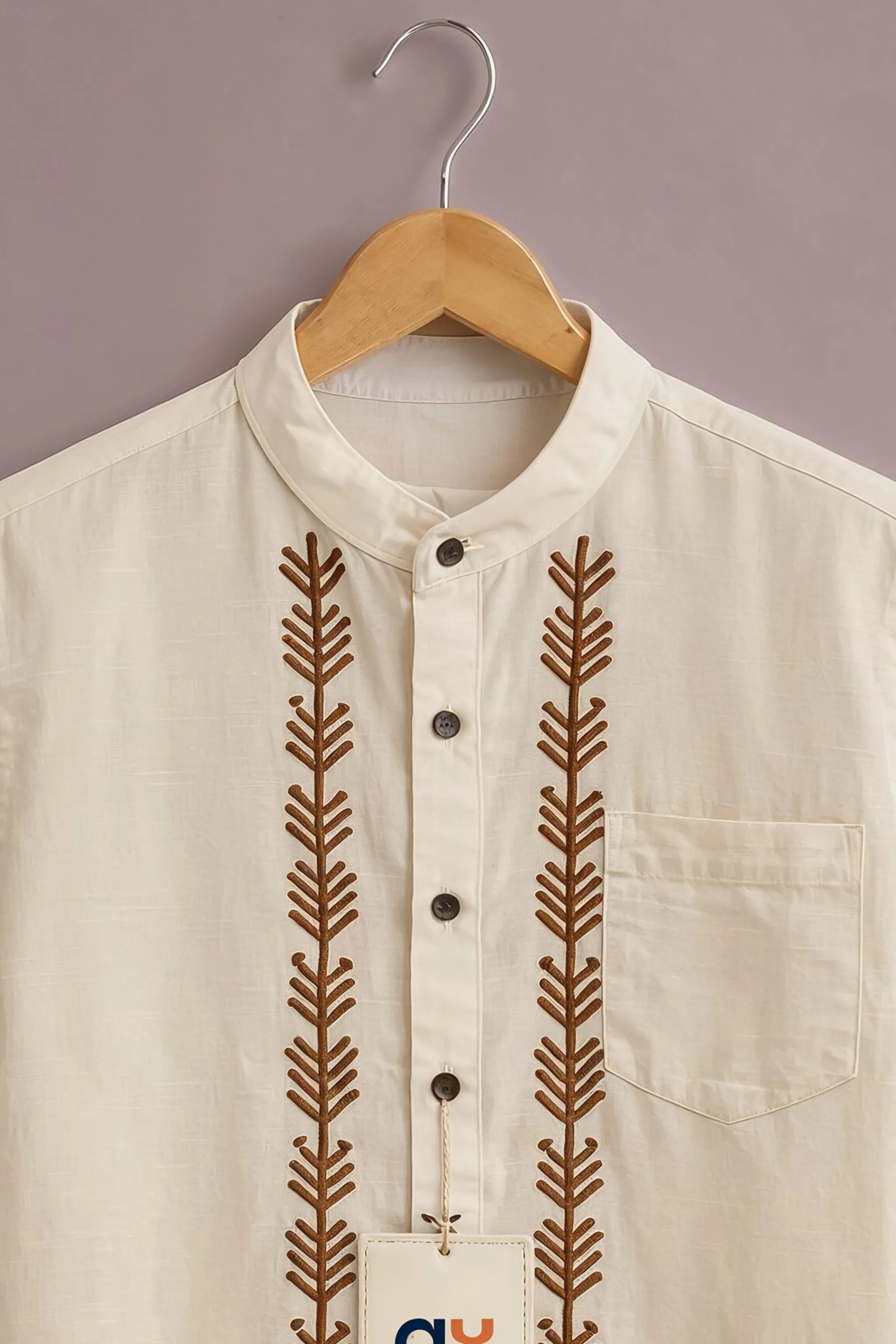 Ivory Artisan Luxe Embroidered Shirt