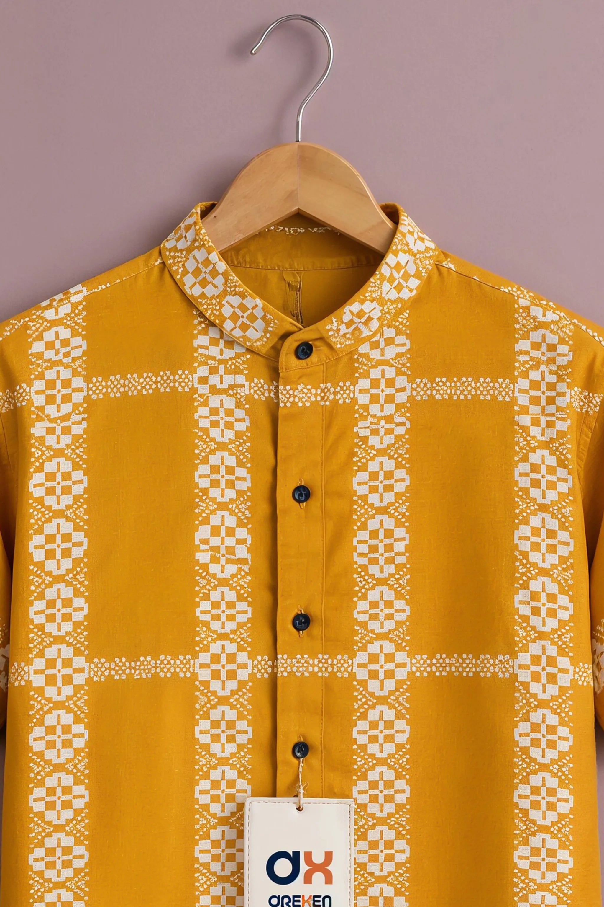 Mustard Heritage Luxe Print Shirt