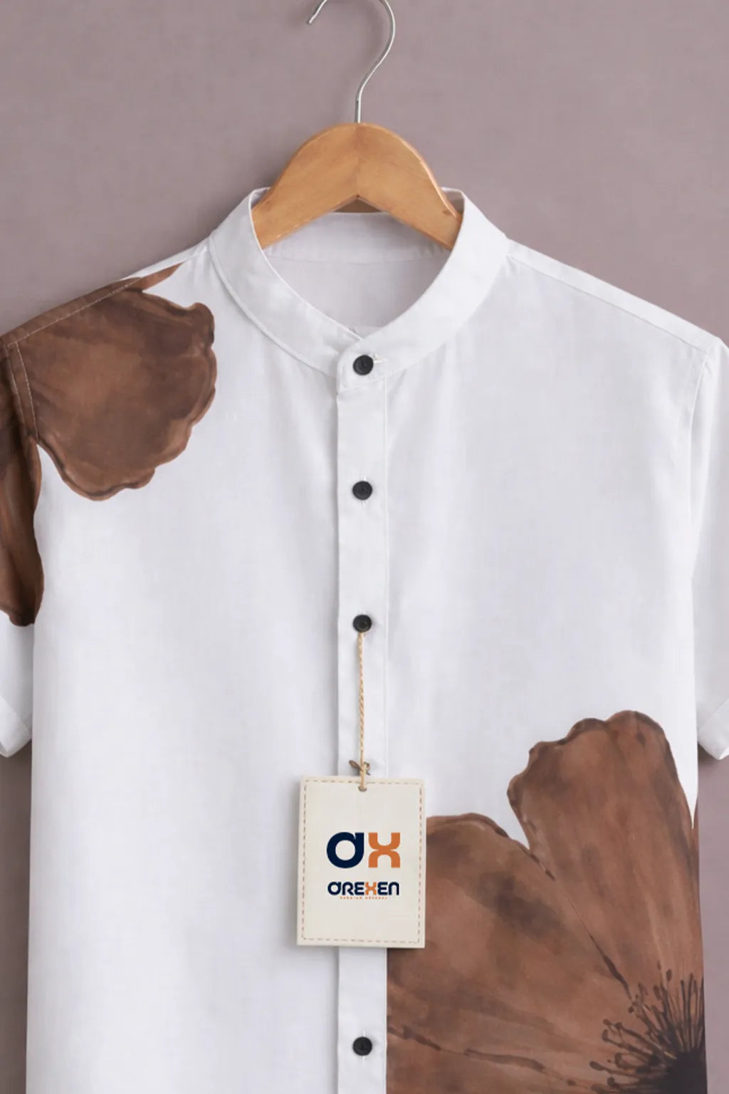 Ivory Mocha Bloom Luxe Shirt