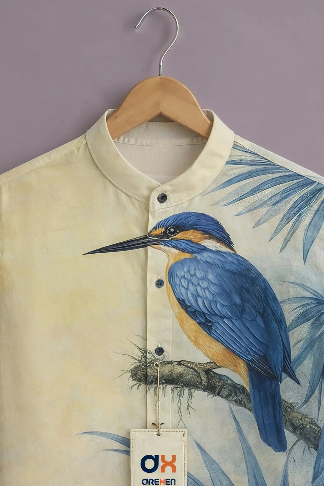 Azure Bird Art Luxe Shirt