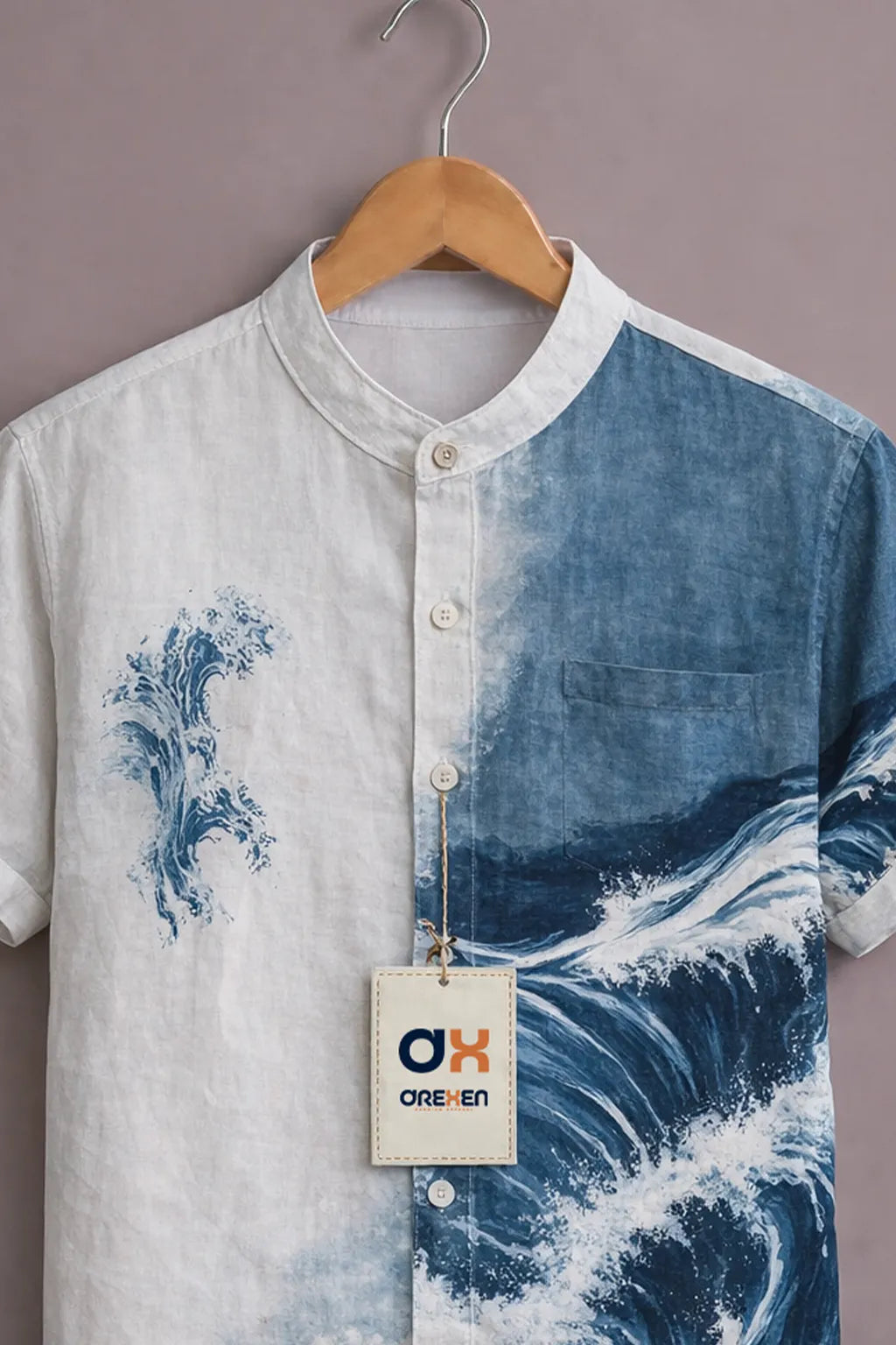 Ocean Crest Split Panel Luxe Shirt