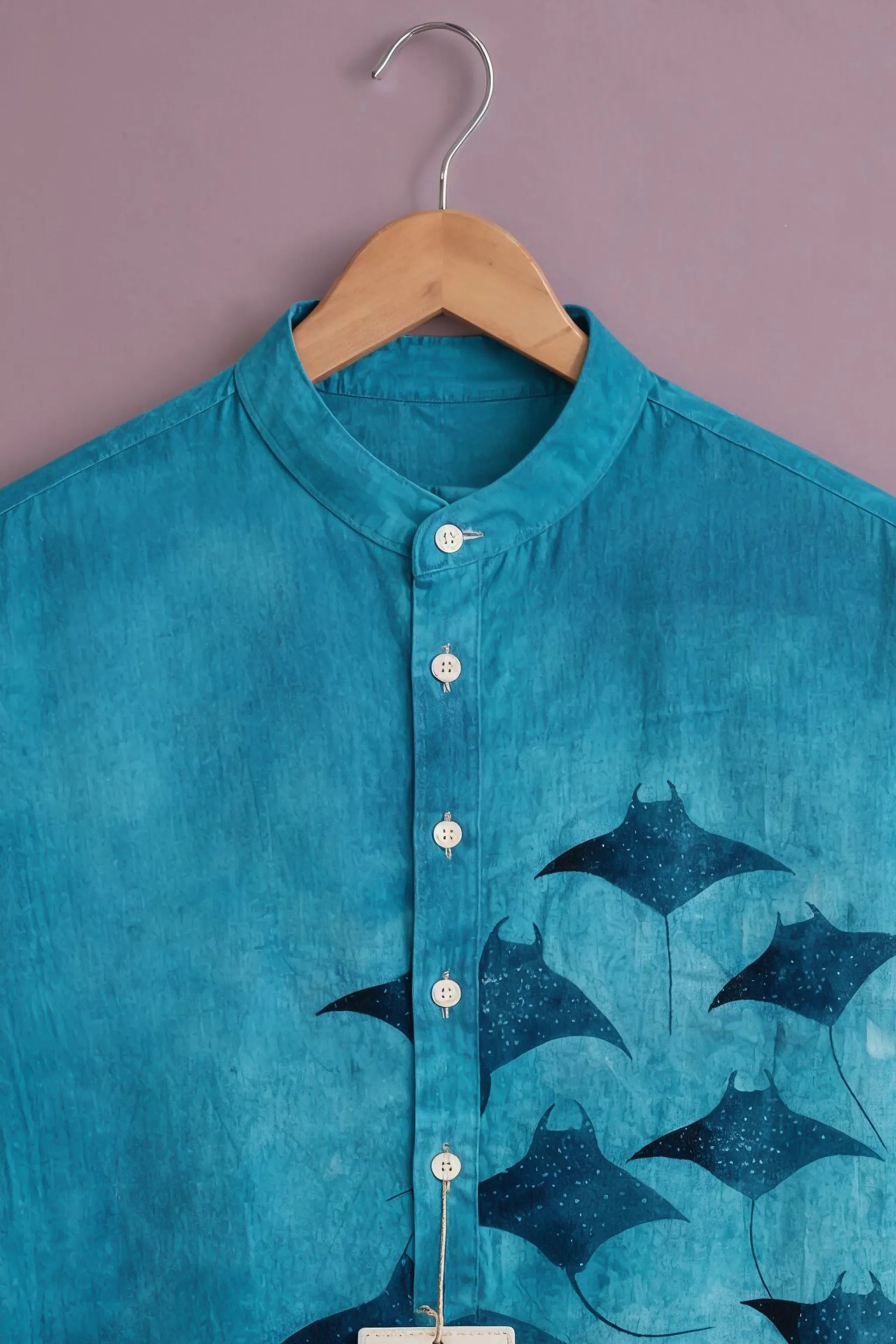 Ocean Wave Print Shirt