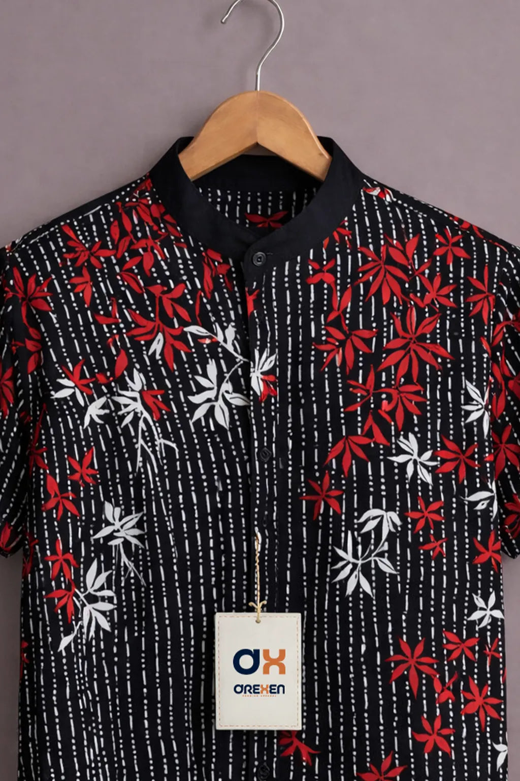 Midnight Crimson Blossom Luxe Shirt