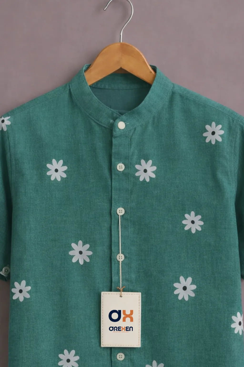 Emerald Daisy Print Signature Shirt