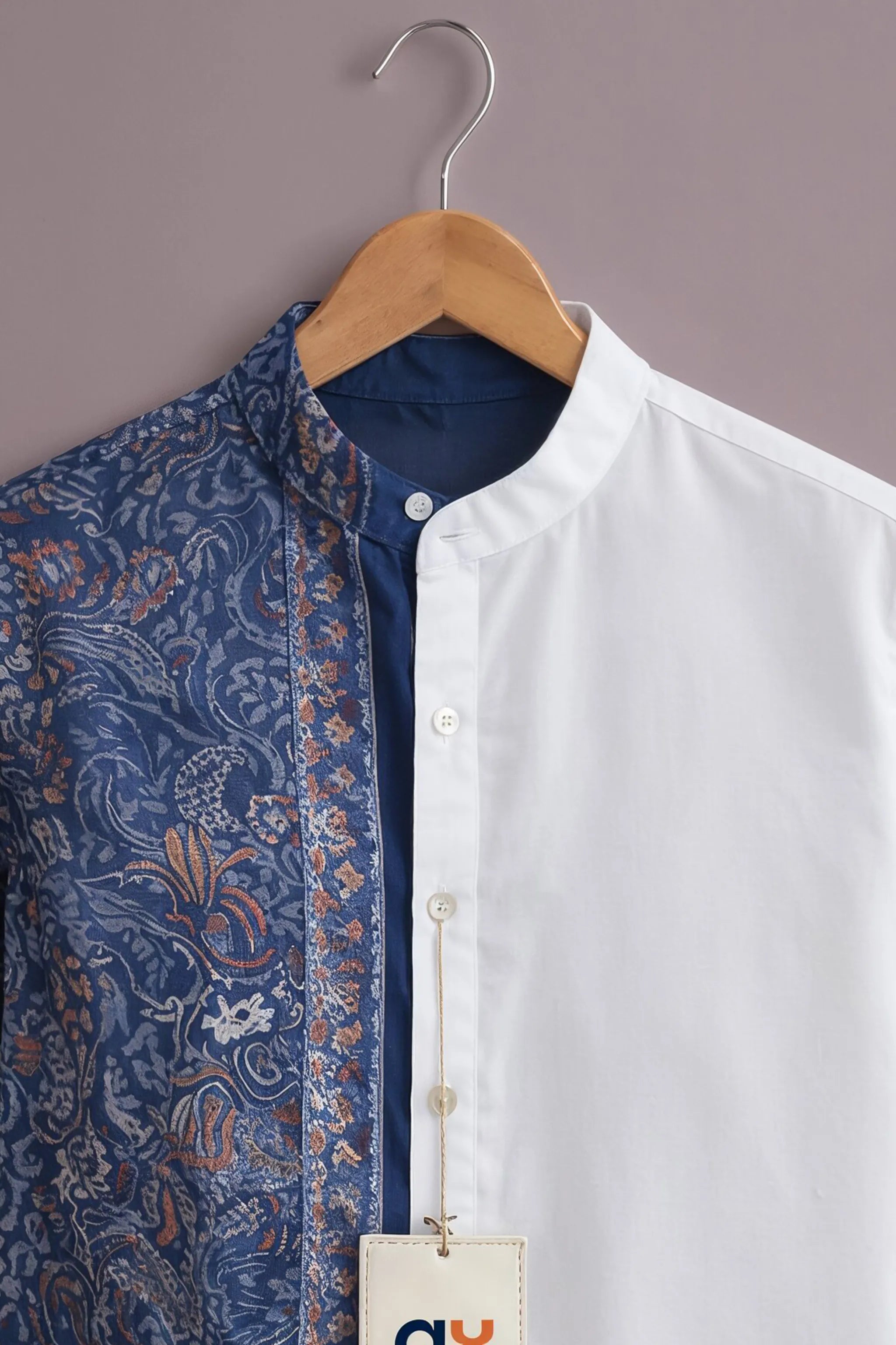 Royal Split Paisley Luxe Shirt