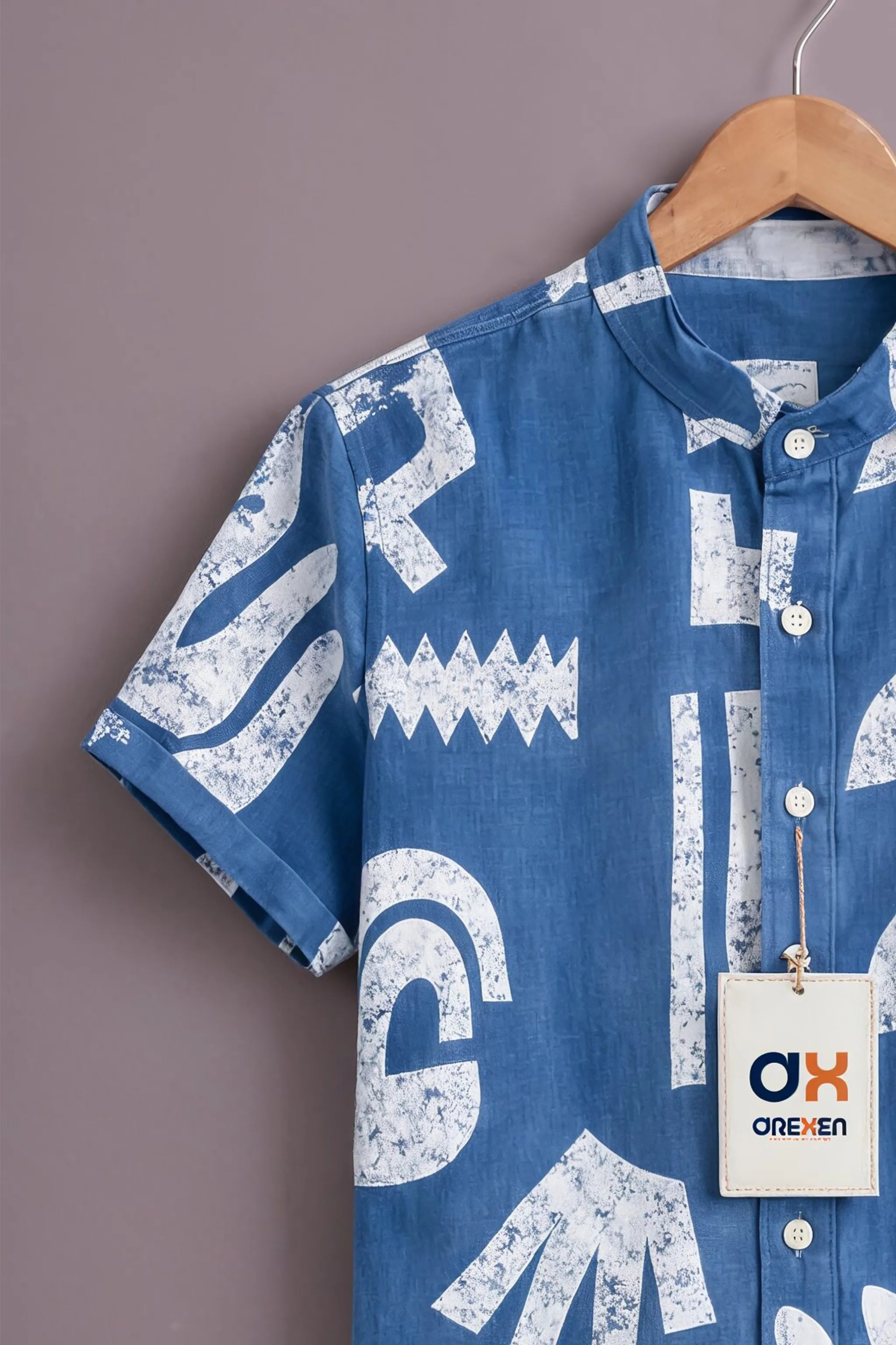 Indigo Abstract Luxe Print Shirt