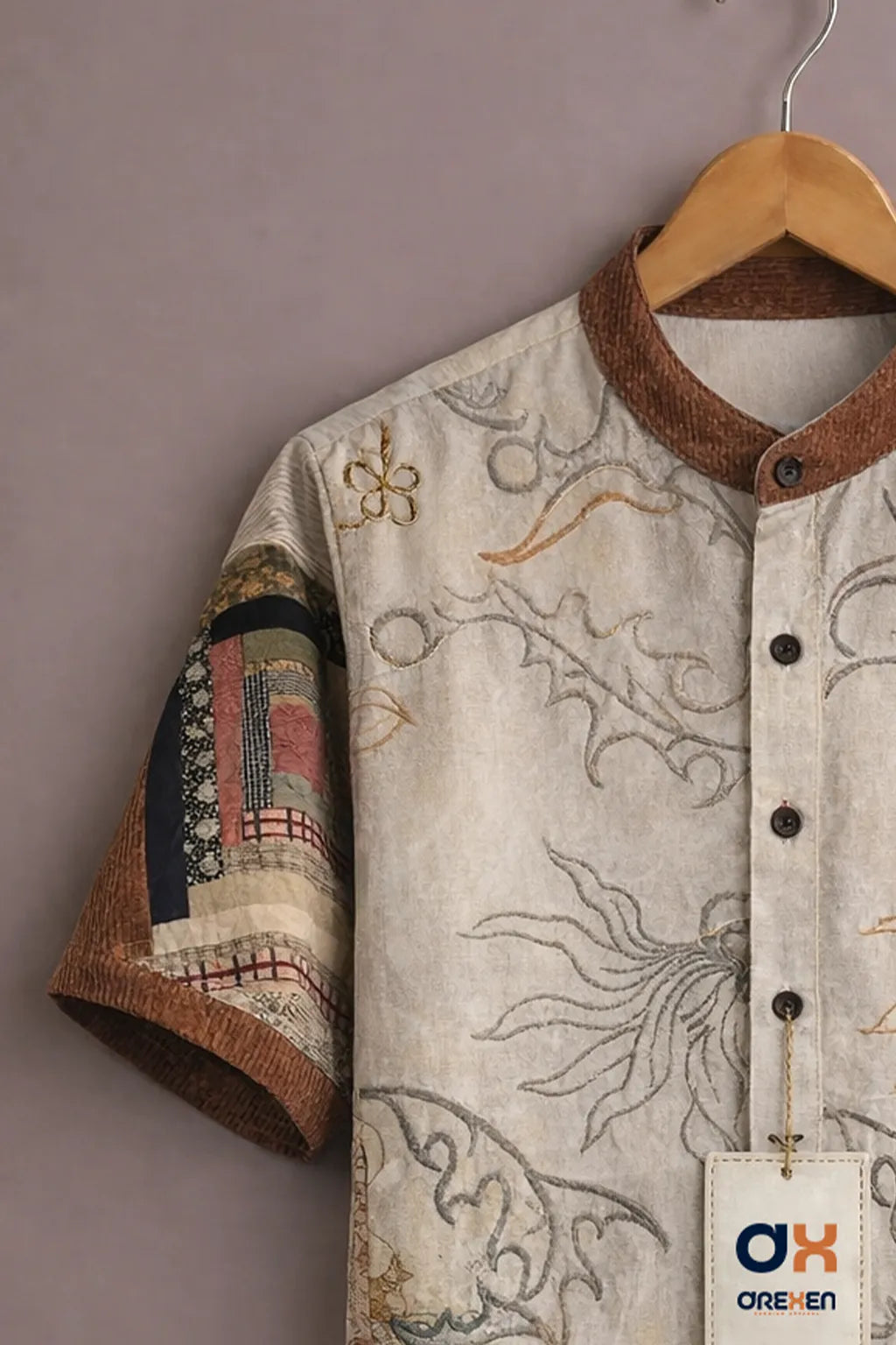 Ivory Artisan Patchwork Luxe Shirt