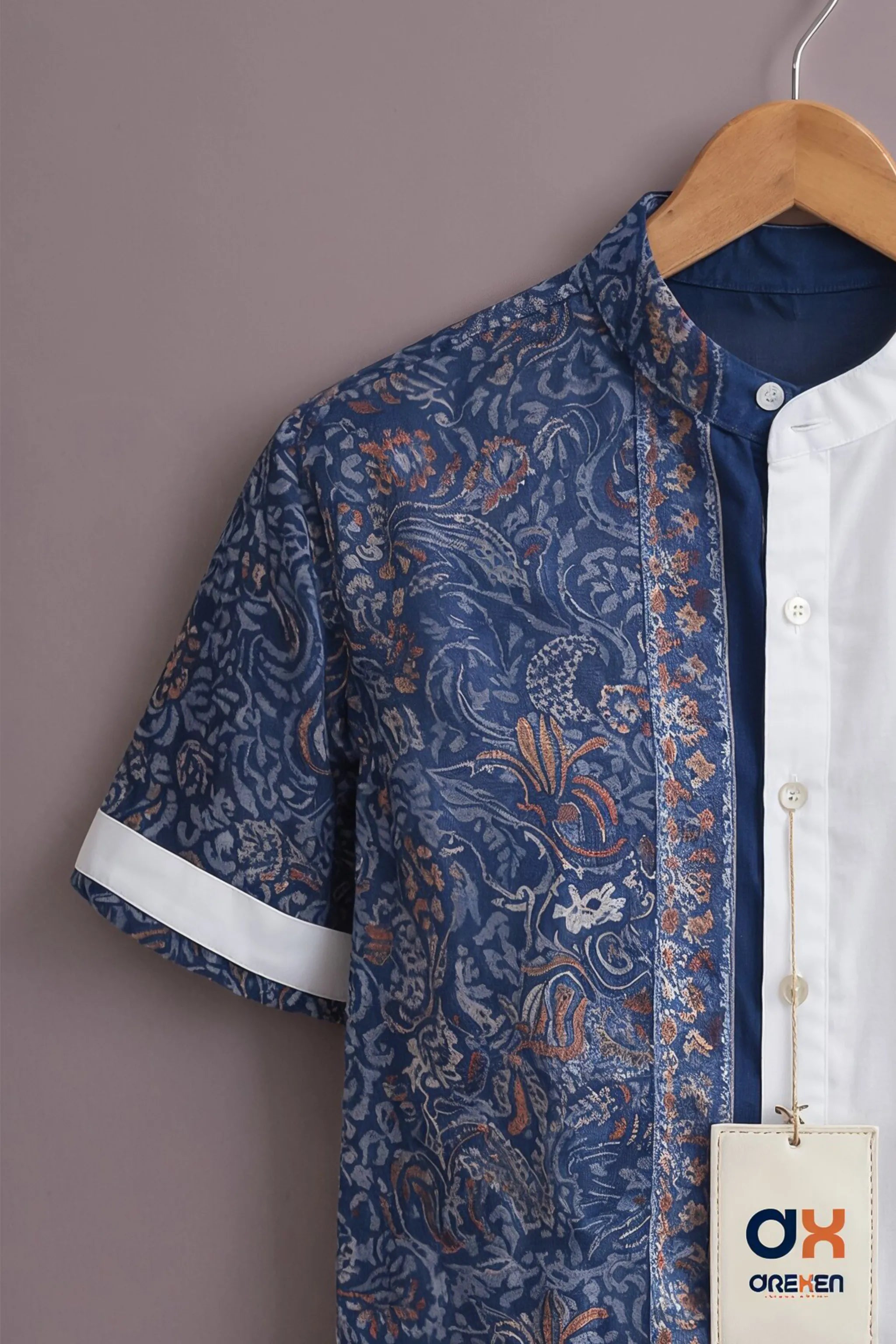 Royal Split Paisley Luxe Shirt