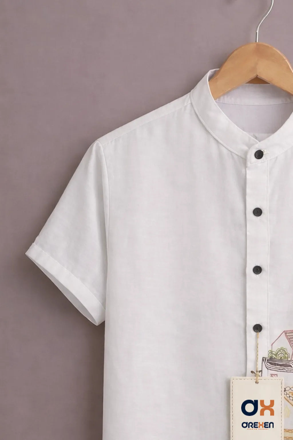 Ivory Urban Sketch Panel Luxe Shirt