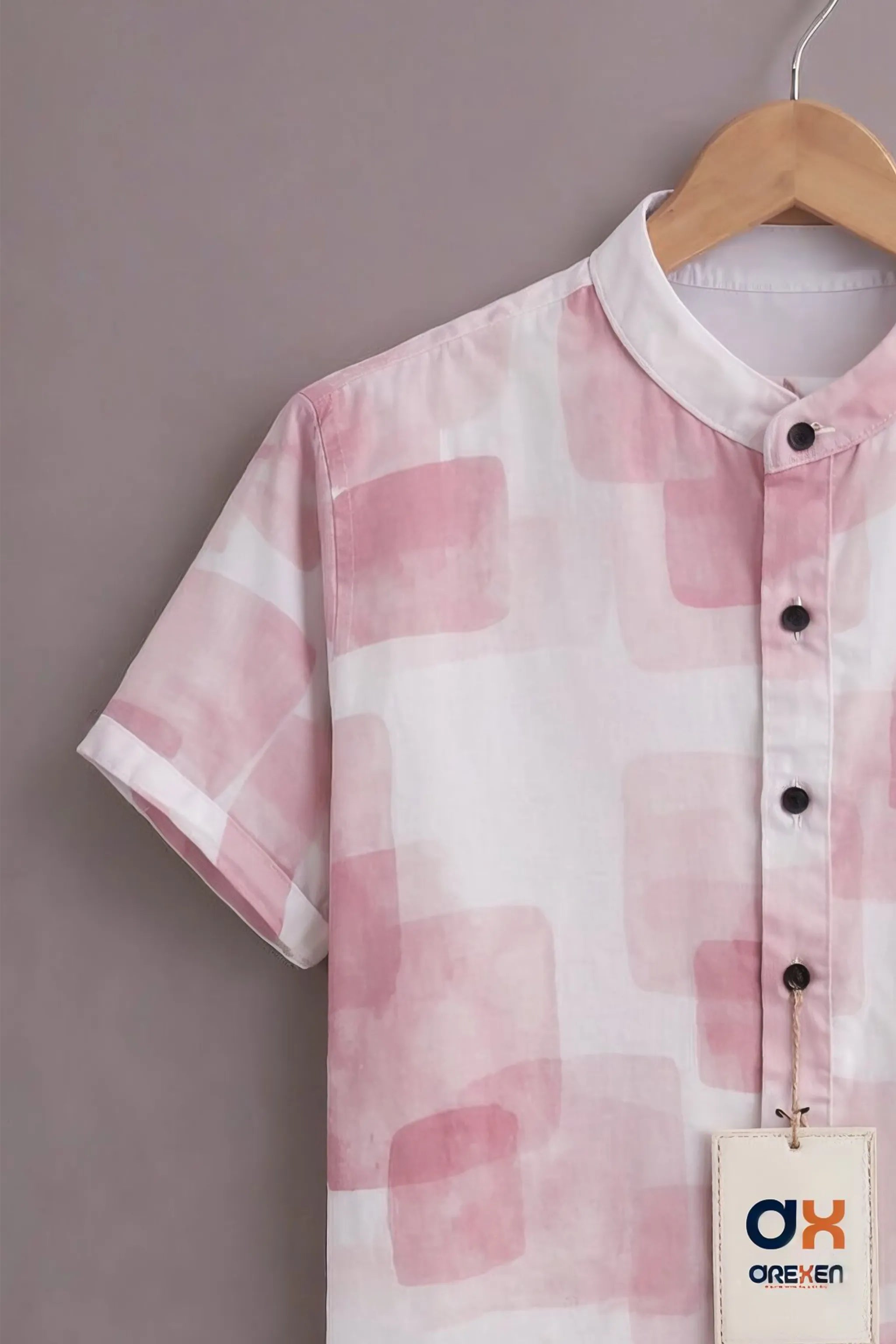 Blush Breeze Abstract Luxe Shirt