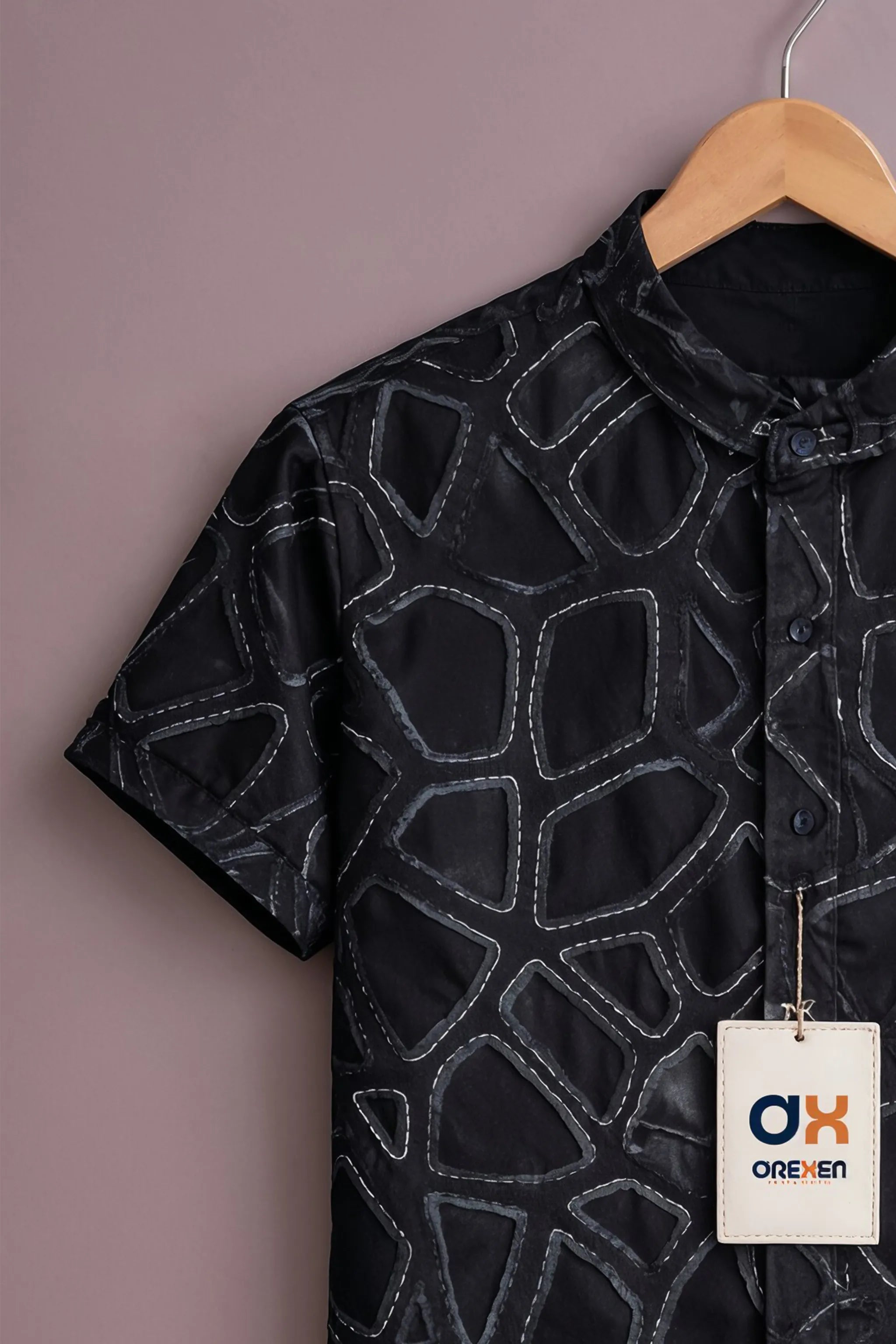 Midnight Geo Abstract Luxe Shirt
