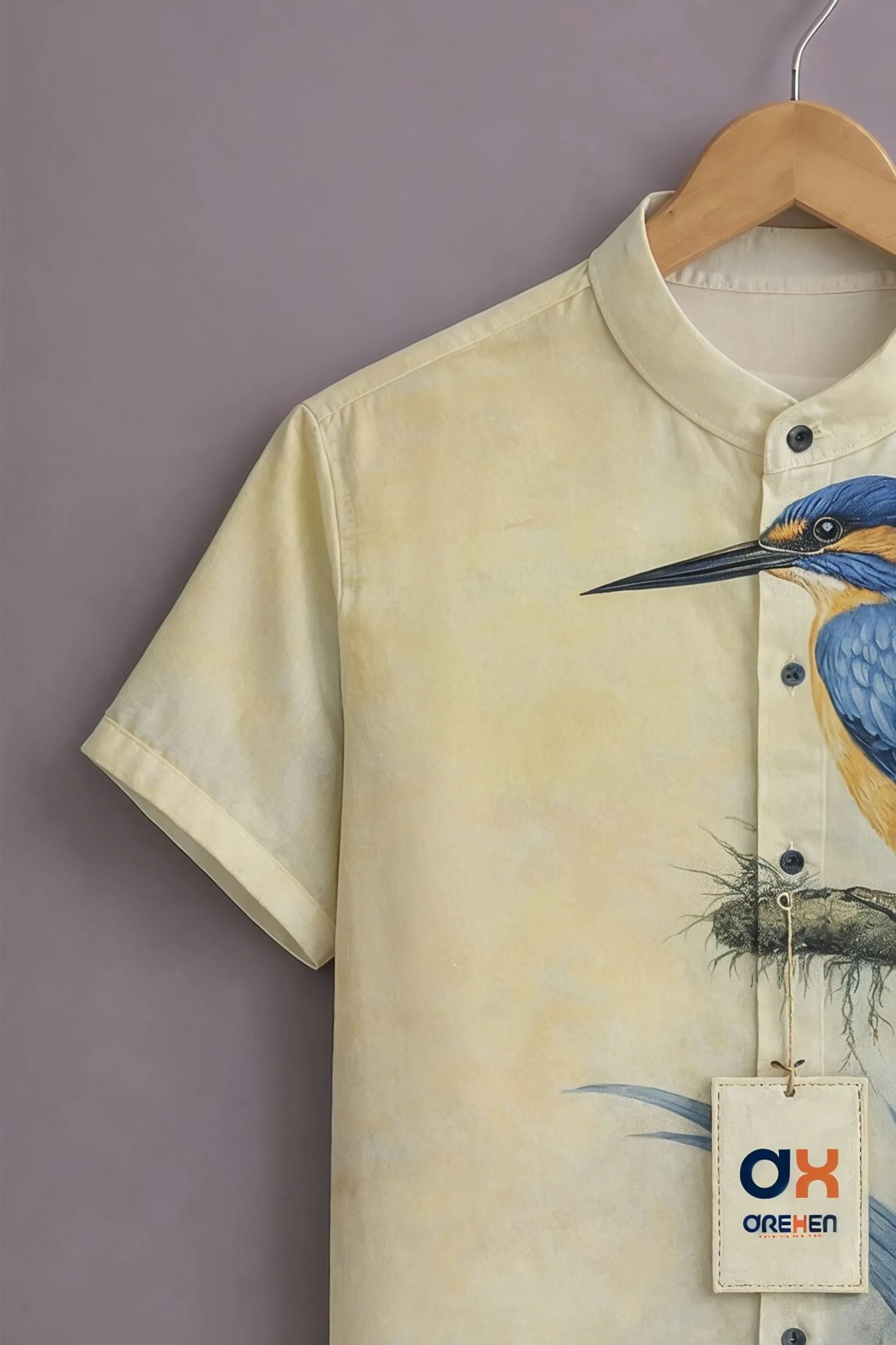 Azure Bird Art Luxe Shirt