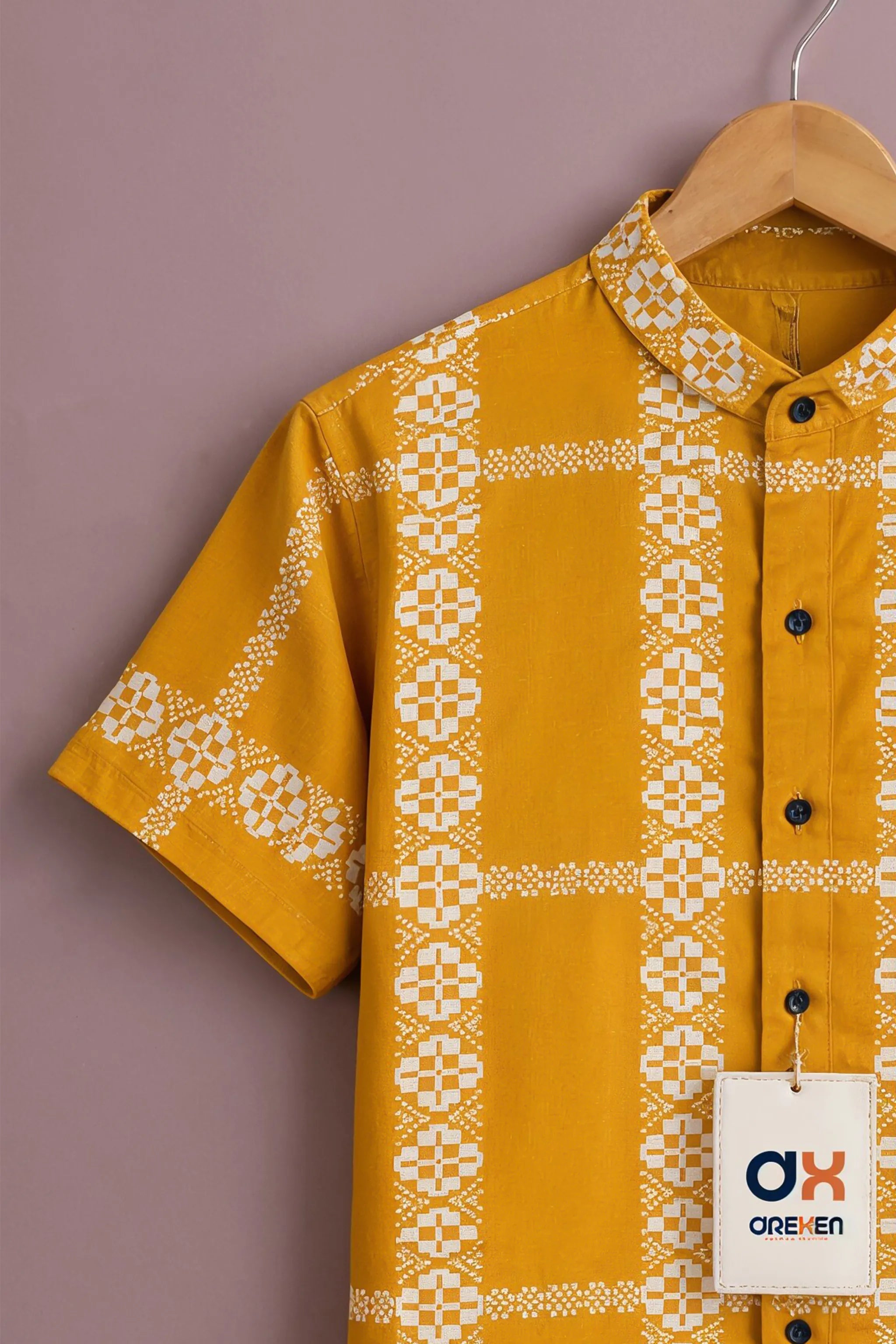 Mustard Heritage Luxe Print Shirt