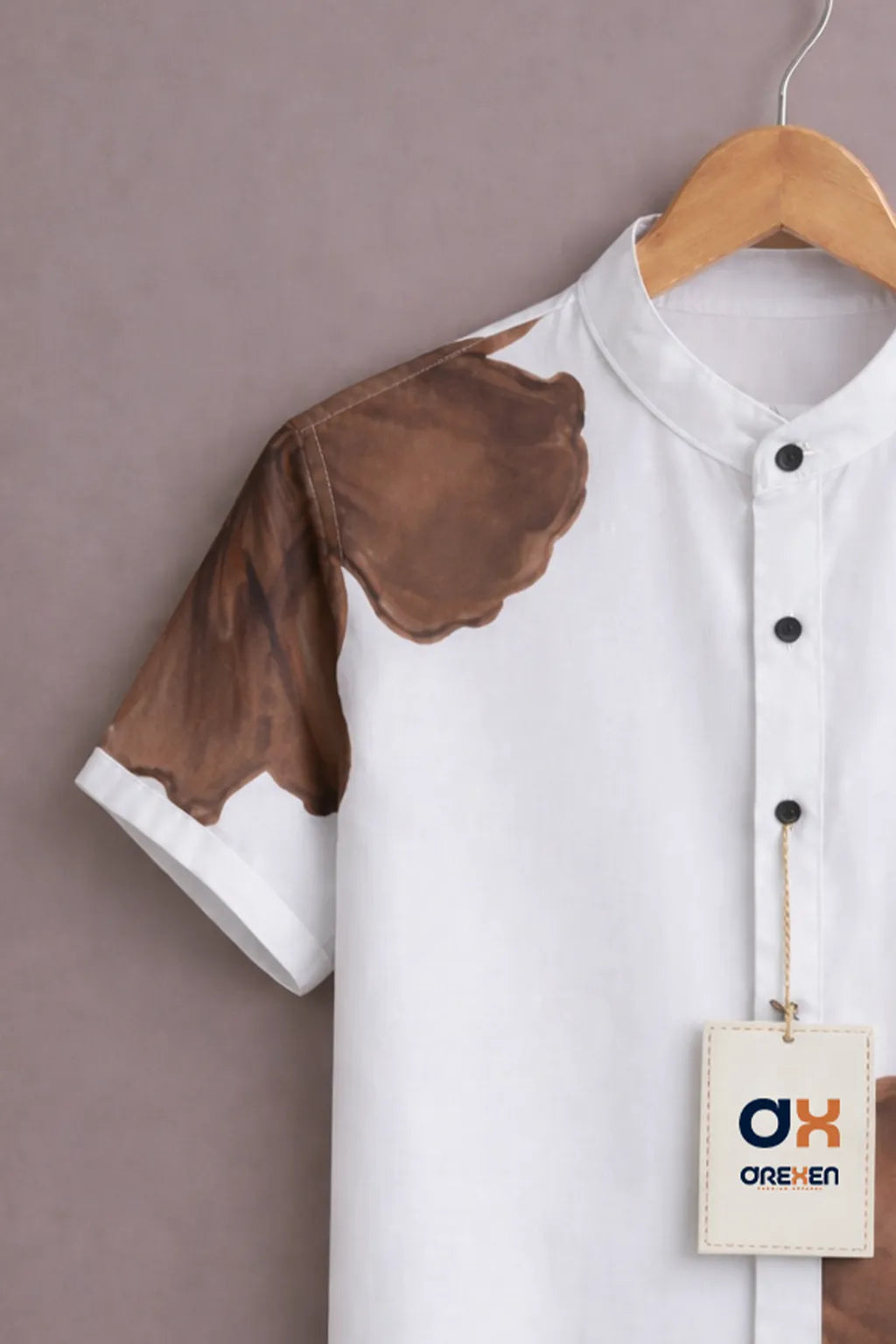Ivory Mocha Bloom Luxe Shirt